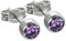 NKlaus Paar Ohrstecker 925 Silber rhodiniert 4,50mm amethyst Zirkonia Damen Herren 6689