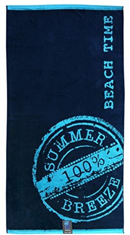 jilda-tex Strandtuch 90x180 cm Badetuch Strandlaken Handtuch 100% Baumwolle Velours Frottier Pflegeleicht (Beach Time)