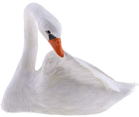 Tubayia Realistische Schwan Gans Gartenfigur Dekofigur für Garten Hof Rasen Ornament Gartendekoration Foto Prop