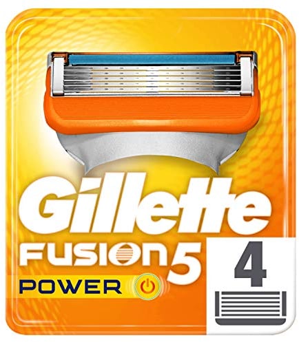 Gillette Fusion 5 Power Rasierklingen mit Trimmerklinge für Präzision und Gleitbeschichtung, 4 Ersatzklingen