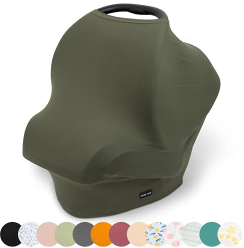 Simka Rose Autositzbezüge für Babys - Stillbezug Verstellbarer Universeller Passform Träger & Stillüberdachung - Super Dehnbar & Atmungsaktiv - Autositzbezug für Jungen & Mädchen