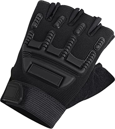 BXT Kids Half Finger Sports Gloves with Grip - Non-Slip Gel Protective Dirt Bike, Cycling, Fishing, Climbing, Gymnastics Glove for Boys Girls