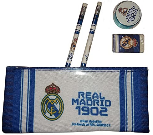 CYP Set de papelería con portatodo de Real Madrid, Multicolor, Talla única (CP-GS-606-RM)