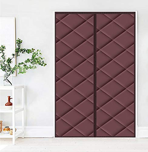 Cozomiz Wärmeschutzvorhang Magnet Thermo Türvorhang Thermovorhang Verdunklungsgardine Wasserdicht Winddicht Geräuschisolierung Isolier Schutz Panel-Isolierung 70x200cm (B x H) Braun