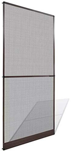Brown Hinged Insect Screen for Doors Door Fly Screen Insect Blinds 100 x 215 cm