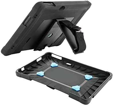 Mobilis Coque pour Tablette Durcie Zebra ET51/ET56 10,1, Etui de Protection Renforcée avec Trépied & Poignée Rotative 360°, Fabriqué en France, Noir