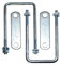 2x U-Bügel mit Gegenplatte 140mm x 83mm Breite Deichselbox Zurrbügel M10 Bügelschraube Gewindebügel Bügelschelle Halterung Neu Old-Harvest®