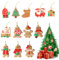 Yaclonq 12 Stück Lebkuchenmann-Ornamente für den Weihnachtsbaum,DIY Aufhängen Christbaumschmuck, Anhänger Lebkuchen Ornamente Für Haus Party Festival Christbaum