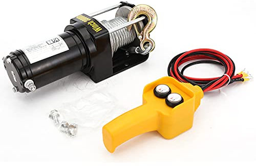 SATUREY Winches Eléctricos, Recuperación Eléctrica De Cabrestante 12V/24V, Cabrestante De Camión Eléctrico 8M, para Camión De Remolque De Bote De Carga ATV,3000lbs,24V