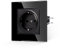 JIMEIDA Enchufe de Vidrio Negro 1 compartimiento,16 Amp Panel de Vidrio Templado Enchufe Estándar Toma de Contacto de Tierra Enchufe de Pared 86mm 250V
