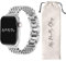 My Pretty Strap- Compatible Apple Watch Band - Stainless Steel iWatch Strap for Women - Series 1-10, SE & Ultra (38MM / 40MM / 41MM, Silver Gem) - Mermaid