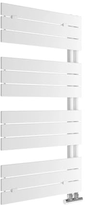 Sanotechnik Designheizkörper Arezzo, weiß, 1200 x 600 mm BadHeizkörper Handtuchtrockner Bad-Heizkörper Handtuchheizkörper Handtuchwärmer