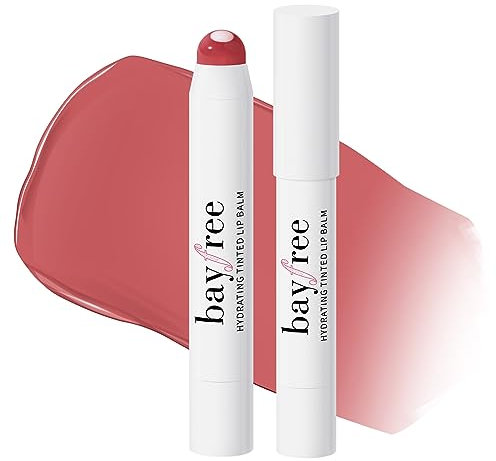 bayfree Tinted Lip Balm,Getönter Lippenpflegestift,Pflegender & Nährender Lippenbalsam,Leicht Vegan Lippenpflege Glossy Glanz,Tang Peony