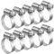 10 Pièces 12-20mm Collier de Serrage Réglable, Bolatus Collier de Serrage Inox 304 Collier Serrage Métallique pour la Plomberie, Piscine, l'Automobile et les Applications Mécaniques