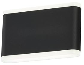 Fischer & Honsel Wandleuchte, Außenleuchte, Scounce | sandschwarz|wasserabweisend durch IP44 | B: 17,5 cm, H: 10,5 cm, A: 5 cm| 2x LED 5,5 Watt 3000 K | 1400 lm| EEG: F | 30559
