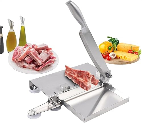 Cortador manual de huesos de carne, cortador de carne congelada, máquina de corte de pollo resistente, de acero inoxidable, costillas de carne de res, pescado, verduras, máquina de cortar carne para