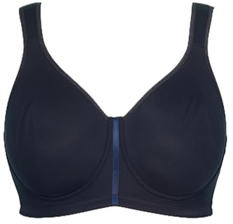 Ulla Popken Damen große Größen Übergrößen Plus Size Wellness-BH, Mikrofaser, ohne Bügel, Cup C - E schwarz 110D 812319100-110D