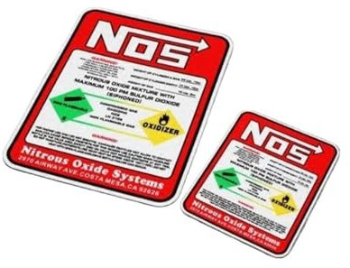 Drag Racing Adesivi for auto da corsa creativi NOS Adesivi per sistemi di protossido di azoto Tuning Vinile Motocross Car Styling (Color: Reflective, Size: 10cm)