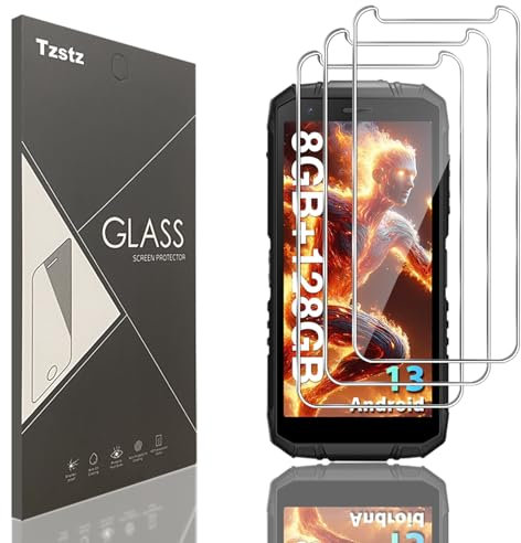 Tzstz 3 Pezzi Vetro Temperato Dello Schermo Protector per DOOGEE S41 Plus/DOOGEE S41 Max/DOOGEE S41T/DOOGEE S41 Pro Durezza 9H Anti Graffio Pellicola Protettiva Schermo HD