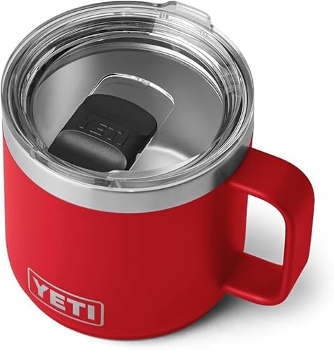 YETI Rambler Stapelbares Tasse MS 2.0, Edelstahl, Rescue Red, 14oz (414ml)