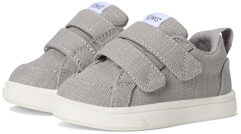 TOMS Unisex Kid's Cruz Double Strap Hook and Loop Sneaker, Drizzle Grey Heritage Canvas, 7 UK Child