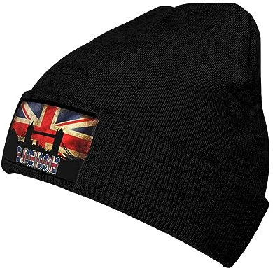 Strickmütze Union Jack Britische Flagge London Bridge Wintermütze Daily Beanie Hut Bequeme Beanie Mütze Für Wandern Running Alle Jahreszeiten