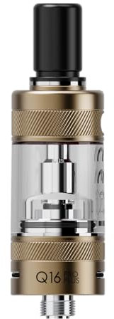 Justfog Atomizador Q16 PRO PLUS para cigarrillo electrónico Justfog Q16/Q16 PRO, depósito de 3,0 ml, cristal pyrex, bobina de 1,6 Ohm incluida (Producto sin nicotina) (Oro)