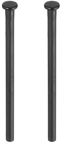 sourcing map 2pcs 4 Inch Door Hinge Pins, Removable Brushed Door Hinge Interior Hinge Security Pins for Wood Residential Door Replacement, Matte Black