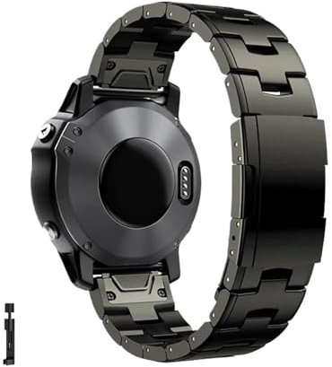 26mm 22mm Quickfit Titan Armband for Garmin Fenix 8 6/6X/6XPro/7/7X/5/5X/5XPlus/3 Metall Release Uhr Band for Forerunner 945 935(Titanium Gray,26mm(7x/6x/5x))