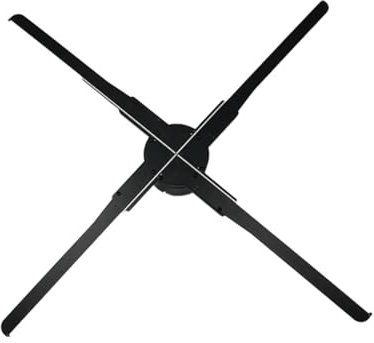 POOIQX Proiettore Olografico 3D Fan Telecomando pubblicità Commerciale Display Ologramma Proiettore Trasmette Immagine Video, Ologramma 3D Ad Alta Risoluzione(56cm)