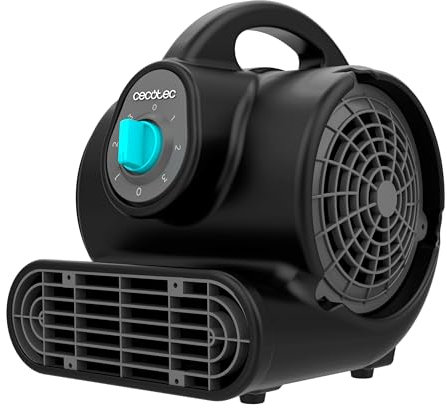 Cecotec Ventilatore Essiccatore di Moquette - Ventilatore di Asciugatura Blowindustry 2000 Flowfloor. 200W, 1400RPM, 3 Velocità, Flusso Aria 1150m³/h, Multi-Posizione, Distribuzione Uniforme
