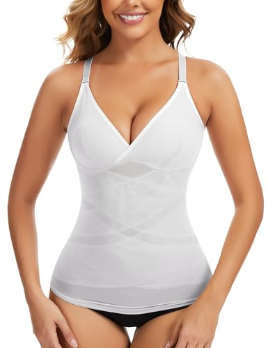 MISS MOLY Canottiera da donna in rete, modellante per la pancia, shapewear da donna, elasticità modellante