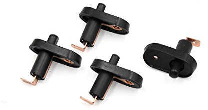 sourcing map 4uds Negro Botón Pulsador Impermeable Interruptor Luz de Cortesía Jamba Puerta Interior del Vehículo Coche