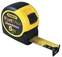 STANLEY Fmht81556-0 mètre Ruban Gamme FATMAX - Fabriqués en France - Ruban Épais - Revêtement Blade Armor - Résistant -Revêtement mylar - Boitier Abs Bi matière - Robuste