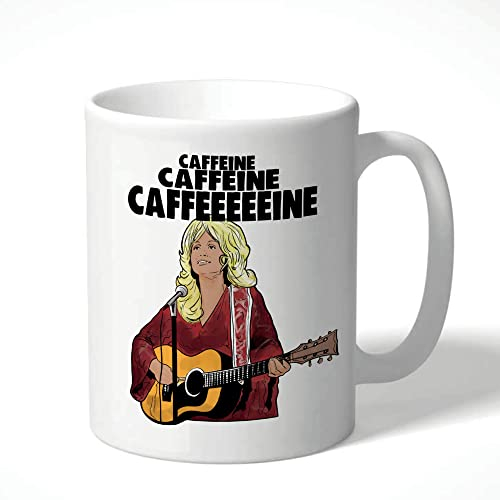 Dolly Parton Mug - Funny Country Music Lover, Novelty Tea Coffee Cup - Caffeine - CMUG39