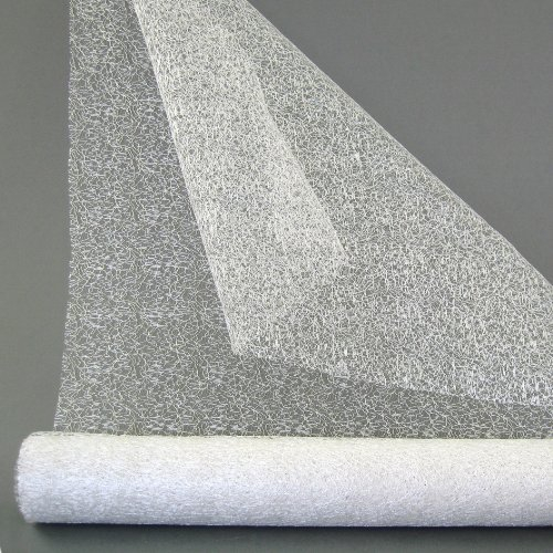 1 Rolle CRAQUELEE Dekostoff, Netzstoff z.B. Tischläufer, Tischdecke, Tischband. 10m lang. 40cm breit. Farbe: Weiß, Weiss