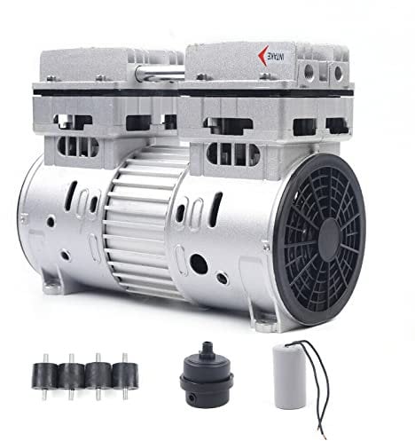 Motore da 750 W, per compressore d'aria senza olio, 8 bar, 145 l/min, 69 dB, compressore d'aria silenzioso, accessorio 220 V
