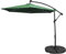 Sonnenschirm Ampelschirm mit LED Beleuchtung Grün 3m 300cm Gartenschirm Garten 360 Drehung Wickelkurbel Kippfunktion 24 Solarbetrieb LED Lichter UV Schützend Wasserdichter Regenchutz & Sockel