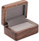muso wood Holz Ringbox - Massive Walnussholz - Handgefertigte Ringschatulle Ring Box - Ringkästchen Schachtel - 8x6x4cm
