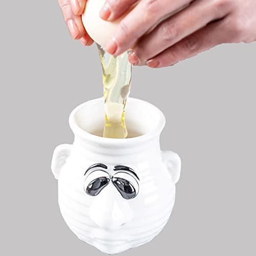 Egg Separator Multifunctional Funny Snot Nose Easy Operation Durable Ceramic Time Saving Egg White Separator Kitchen Utensil for Egg Kitchen