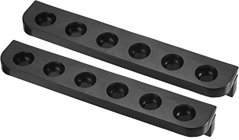 PATIKIL Pool Queue Rack 1Paar Plastik Billiard Queue Stick Rack Wandmontiert Queue Stick Halterung Hält 6 Queue für Billiard Pool Spieler Schwarz