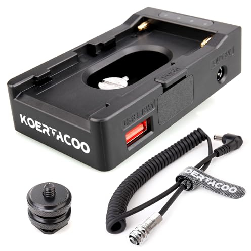 KOERTACOO NP-F Battery Adapter Plate + BMPCC 4K and 6K DC Cable (Normal Version)
