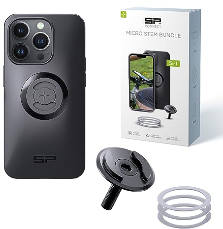 SP CONNECT Micro Stem Bundle | SPC+ | für iPhone 14 Pro Handy Halterung für den fahrradlenker | Smartphone Halterung Fahrrad | handyhalter