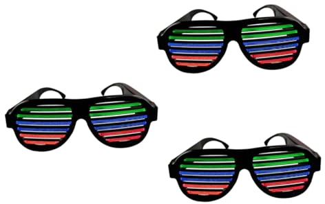 Toyvian 3st Spielzeug Schattierende Gläser Shutter-brille Kind Led
