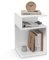 LIFEZEAL Table d’Appoint en Forme de S, Bout de Canapé Moderne, Petite Table de Chevet en Bois, pour Salon, Chambre, Bureau, 33 x 33 x 50 cm, Blanc