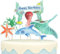 PARTY PARTY Unterwasser Tortendeko mit HAPPY BIRTHDAY Banner, Meerestiere Cake-Topper-Set 6 Teile, Kuchendeko Fische Deko Ozean Geburtstag, Mädchen Junge