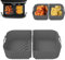 Anttyscar Large Silicone Air Fryer Liners for Ninja Flex Drawer Air Fryer Accessories AF500UK / Ninja Foodi Flexdrawer Dual Air Fryer 10.4L AF500UK, Ninja Air Fryer Liners Inserts(Grey)