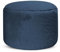 mokebo Pouf XL aus Kunstfell 'Der Flauschige', Flauschiger Fußhocker oder Sitzpouf in Faux fur in Blau, auch als Beistelltisch oder Fußhocker in Felloptik in 40x60 cm mit EPS-Perlen Füllung