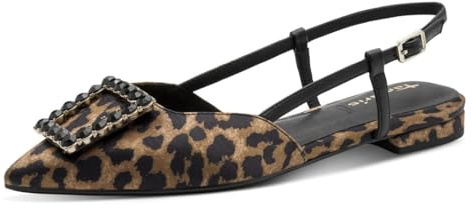 Tamaris décolleté slingback da donna con tacco a blocco marrone 37 EU