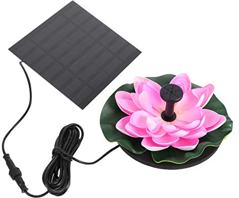 Alipis Solarbetriebenes Wasserspiel für Den Garten Im Lotus-Design Energieeffiziente Teich-luftpumpe Leicht Abzunehmen und Zu Reinigen für Die Landschaft Im Freien